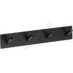 Bemeta Закачалка 25, 5x4, 5 см неръждаема стомана/черна (BD0060)