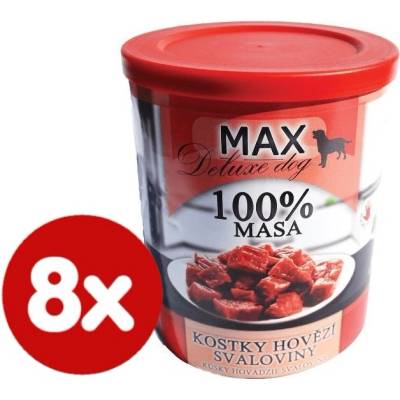 Max deluxe ,hovädzie mäsové kocky 8 x 800 g