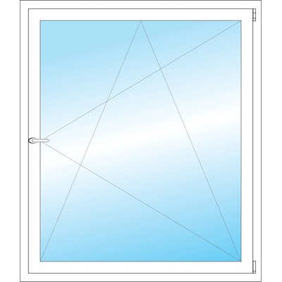 OKNA HNED Plastové okno 115x134 cm bílé otevíravé a sklopné pravé