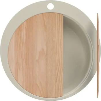 Твоят Стил Бежова кръгла кухненска гранитна мивка Пиза 50 Top 530 x 530 мм