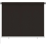 vidaXL Външна ролетна щора, 185(Ш)x140(В) см, кафява, HDPE (312971)