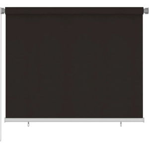 vidaXL Външна ролетна щора, 185(Ш)x140(В) см, кафява, HDPE (312971)