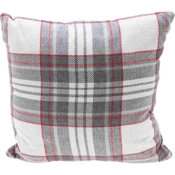 Homestyling vankúš kostka bílá/šedá 45x45