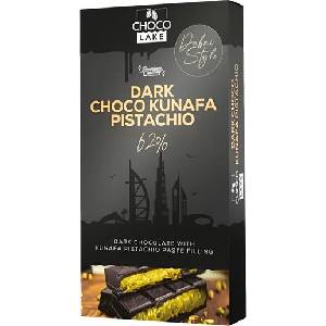 Choco Lake Premium Dark Dubai Chocolate Kunafa & Pistachio 190гр