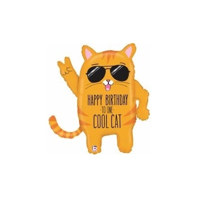 GRABO fóliový balónek Cool Cat 33 84cm nafukovací