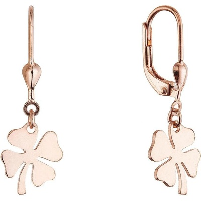 Pavona Pozlacené stříbrné náušnice čtyřlístky 61132 rose gold