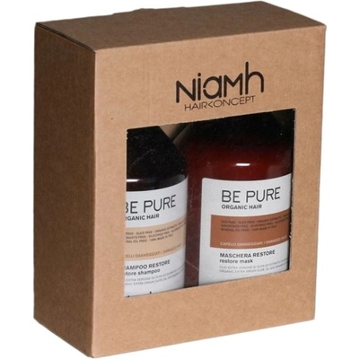 NiaMh Be Pure Restore Shampoo 500 ml + Mask 500 ml darčeková sada