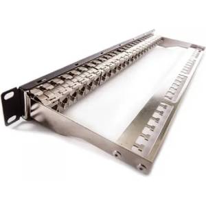 Formrack 19 " patch panel FTP Cat. 6A, 24xRJ45/s (KEJ-CEA-S-10G), 1U, black (KEP-CEA-S-10G)