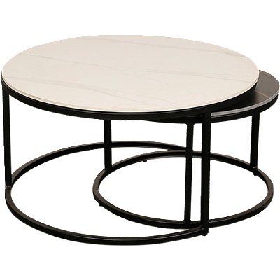 Carmen Комплект холни масички frisko - черно / бял