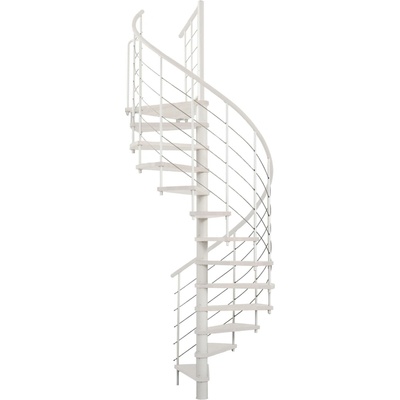 Minka Venezia White průměr 120cm, dřevěné stupně a dřevěné madlo