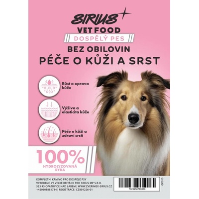 Sirius Food Sirius Vet Food Peptide+ Adult Péče o kůži a srst 10 kg