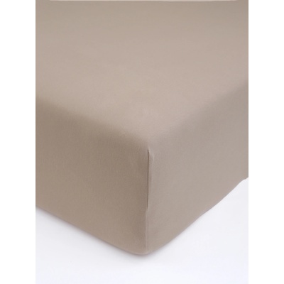 MKLozkoviny.sk Jersey plachta s elastanom Deluxe sivohnedá 220x200