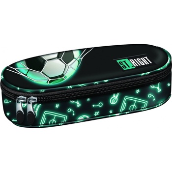 St. Majewski Овален ученически несесер St. Majewski - St. Right, Неонов футбол (STR1165)