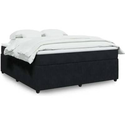 vidaXL 11461.3285658 Boxspring postel s matrací černá samet