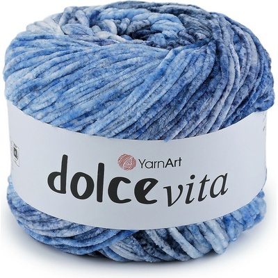Pletací žinylková příze Dolce Vita 150 g Varianta: 3 (3410) modrá nebeská, Balení: 1 ks 60339/155695/278728