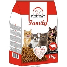 FINE CAT Family granule pro kočky s HOVĚZÍM 1 kg