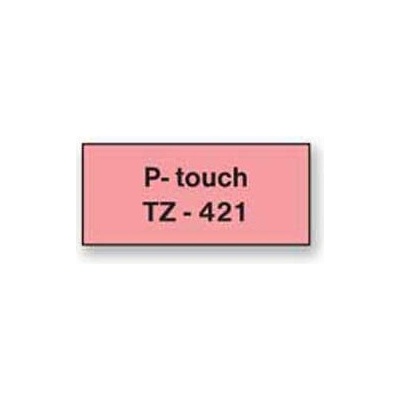 Páska do štítkovača Brother TZe-421, 5834069, 9 mm, TZe, TZ, 8 m, čierna / červená