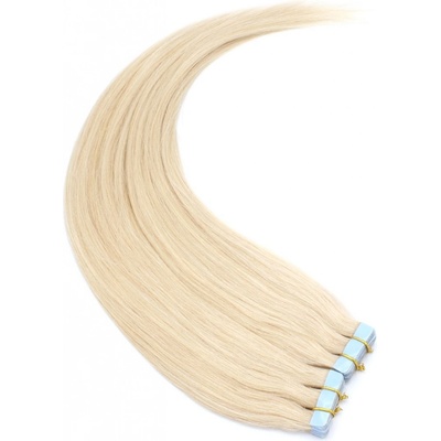 40cm Tape hair pu extension Tape in lidské vlasy remy platina – Zboží Mobilmania