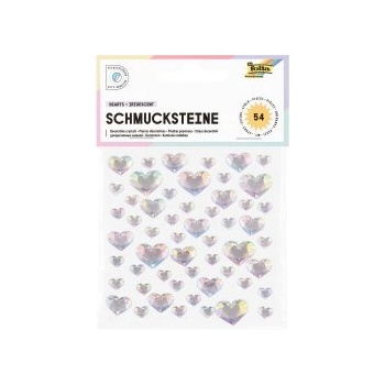 Folia Стикери глитерни Crystal Hearts