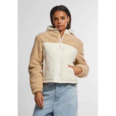 Urban Classics Дамско яке в бежово Urban Classics Sherpa CrinkleUB-TB7071-04442 - Бежов, размер 3XL
