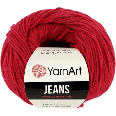 YarnArt Jeans 51 krvavě červená