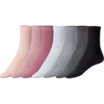 Esmara dámske ponožky 7 párov ružová/šedá/čierna