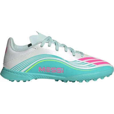 adidas F50 Messi Club Jr TF cloud white/lucid pink/flash aqua