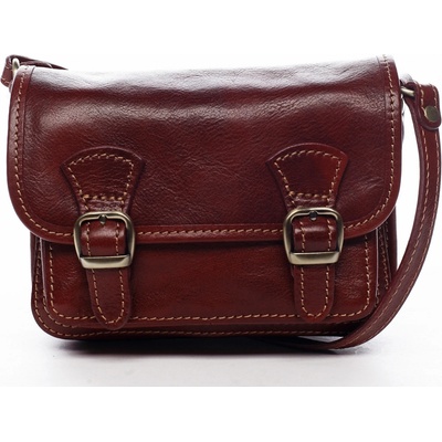 Vera Pelle Delami praktická dámská kožená crossbody Martinien červená