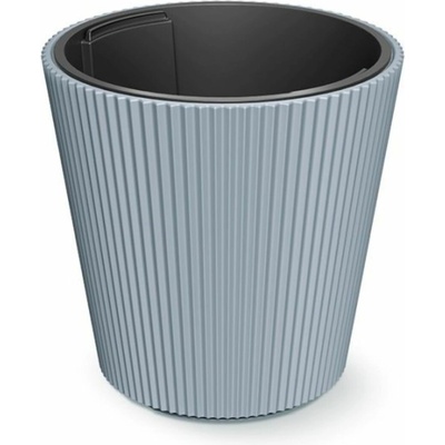 Prosperplast Kvetináč MILLY s vložkou 23,8 cm svetlosivá