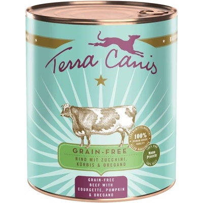 Terra Canis Без зърно Говеждо с тиквички, тиква и риган 800 г