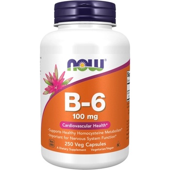 Image 1 of NOW Vitamin B-6 100 mg [250 капсули]