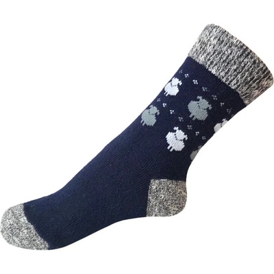 Knebl Hosiery Art.18 detské zimné ponožky Knebl ovečka modré