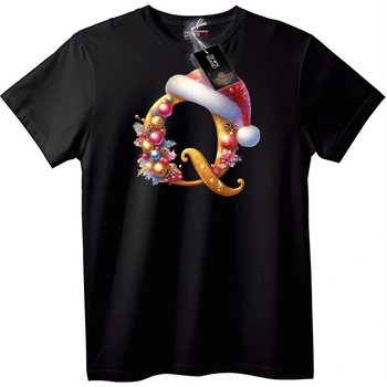 NOONEBRAND Тениска Коледен Q - L, Black