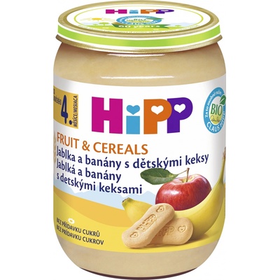 Hipp BIO Jablká a banány s keksami 6 x 190 g