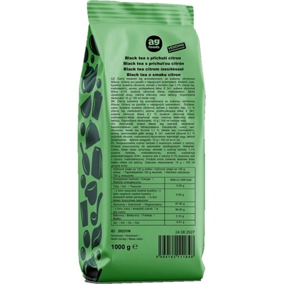 AG Foods Venda Black Tea čaj s příchutí citron 1000 g