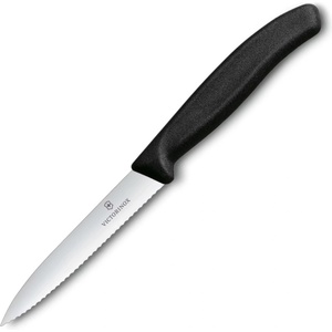 Victorinox Нож за рязане SWISS CLASSIC 10 cm, назъбен, черен, пластмаса, Victorinox (VN67733)