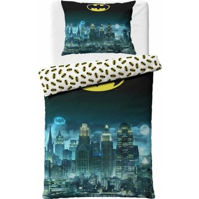 CARBOTEX bavlna obliečky Batman Nočná Gotham / 140x200 70x90