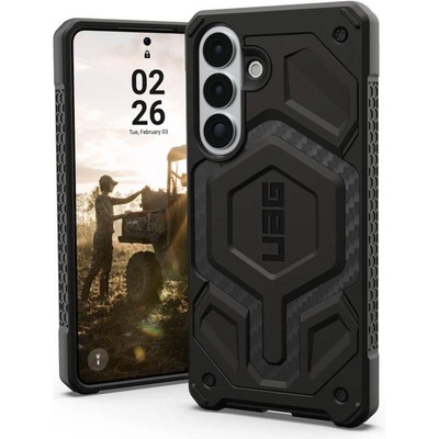 Urban Armor Gear Magsafe Противоударен Калъф за Samsung S26 Plus, UAG Monarch Pro Carbon Fiber Case, Черен (214514114242)