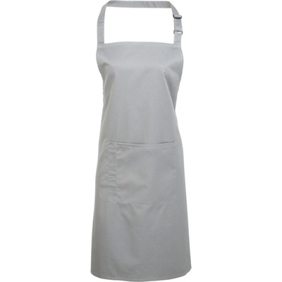 Premier Workwear Pracovná zástera za krk s vreckom PR154 Silver Pantone 428 72 x 86 cm