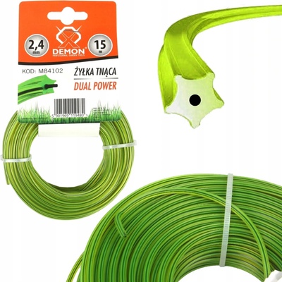 Žacia struna pre krovinorezy 2.4 mm x 15 m zosilnená lankom Demon M84102