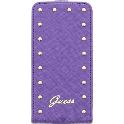 Pouzdro Guess Studded Flip Samsung G900 Galaxy S5 fialové