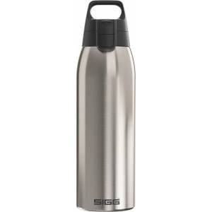 SIGG - Insulated drinking bottle - Thermos bottle Shield Therm One Brushed - carbonated drinks - leak-proof - dishwasher safe - BPA-free - 90% recycled stainless steel - silver - 1L - 6218.00