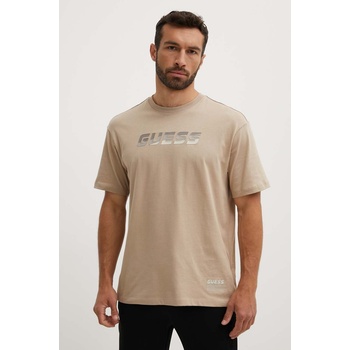 Guess Памучна тениска Guess HOZIER в бежово с принт Z4YI07 I3Z14 (Z4YI07.I3Z14)