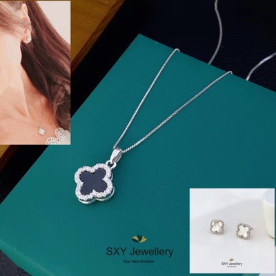 SXY Jewellery Дамски сребърен комплект "Детелина" | xl020171zb