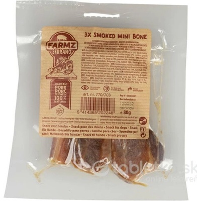 Duvo+ Farmz údené mini kosti zo Serrano šunky 3 ks +/-40 g