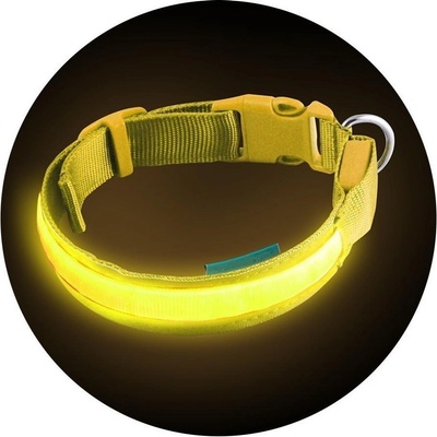LED21 AG232B Flash LED svítící obojek 34-44 cm/25mm ŽLUTÝ – Zboží Dáma LED21 AG232B Flash LED svítící obojek 34-44 cm/25mm ŽLUTÝ – Zboží Dáma