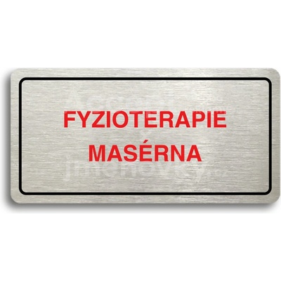 ACCEPT Piktogram FYZIOTERAPIE - MASÉRNA - stříbrná tabulka - barevný tisk