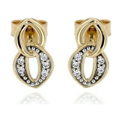 Zlatnictví U Kostela zlaté náušnice se zirkony 301437503