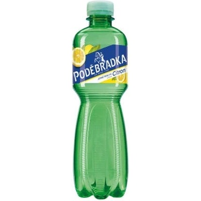 Poděbradka citron jemně perlivá voda 12 x 0,5 l