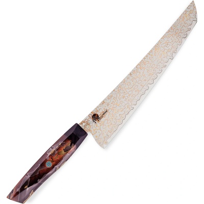 Dellinger nůž plátkovací Sujihiki 255 mm Resin Mash Gold Damascus